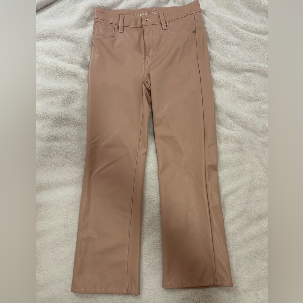 American Eagle Outfitters Pink Faux Leather Pants